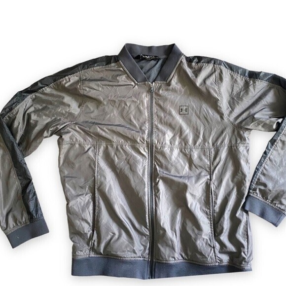 Under Armour-Men's Sport Style Wind Bomber Jacket- Full ZiP Windbreaker - Picture 8 of 12